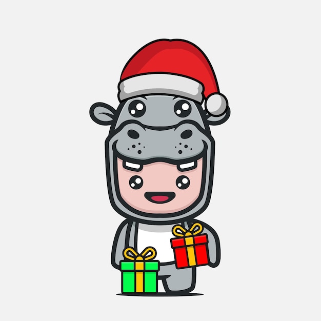 Illustration De Conception De Mascotte De Noël Mignon