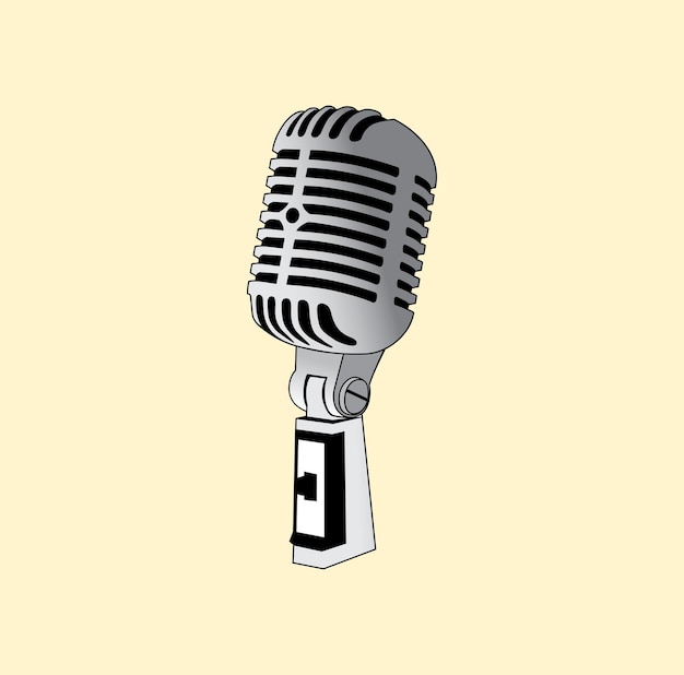 Illustration de conception de microphone classique