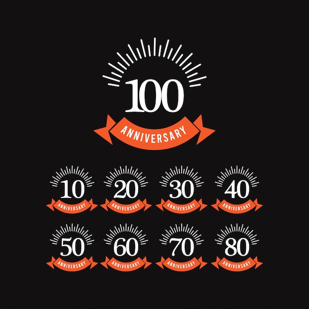 Vecteur illustration de conception de modèle de célébration d'anniversaire de 100 ans