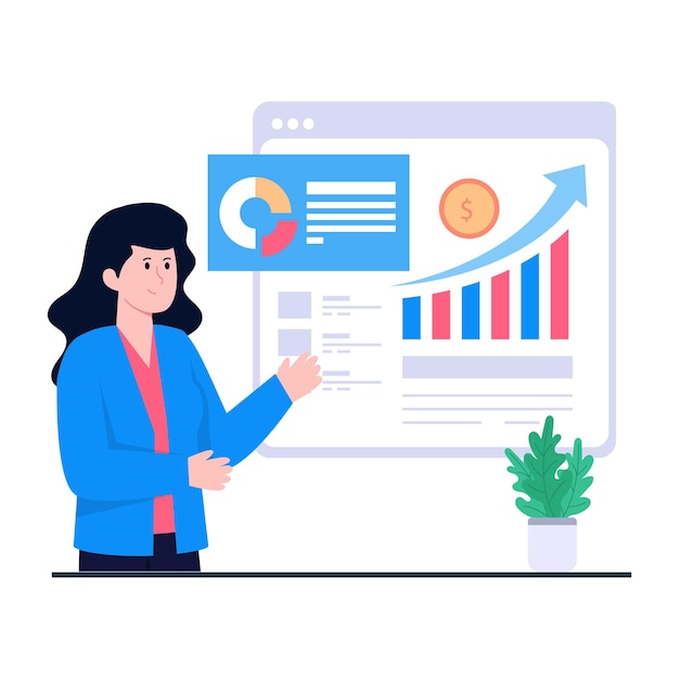 Illustration de conception moderne de la présentation financière