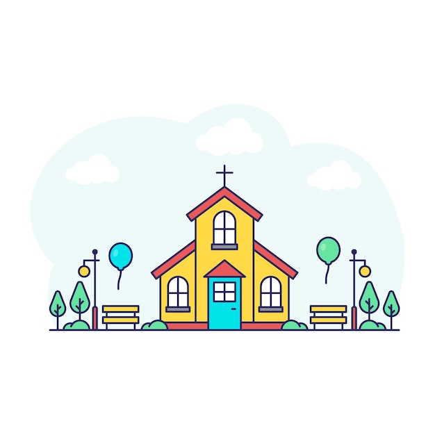 Illustration de conception parfaite de l'église