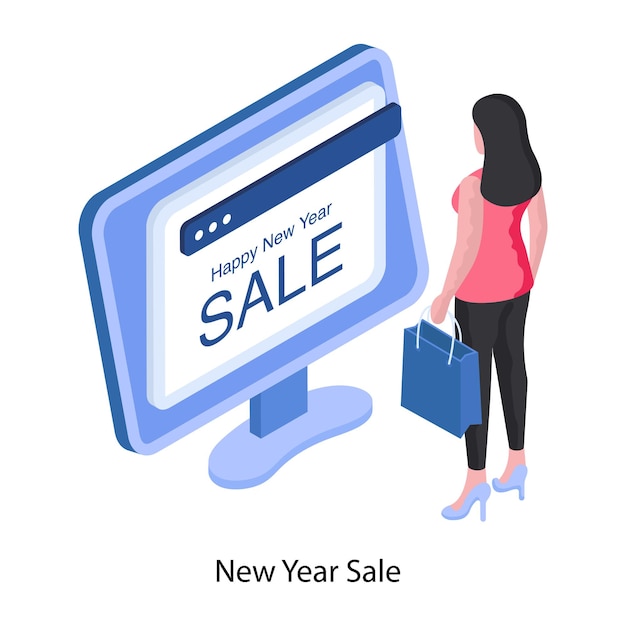 Une illustration de conception parfaite de la vente du nouvel an