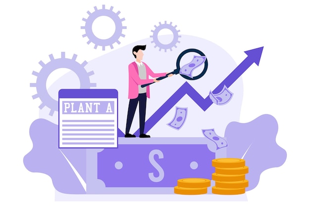 Illustration de conception plate de finance d'entreprise