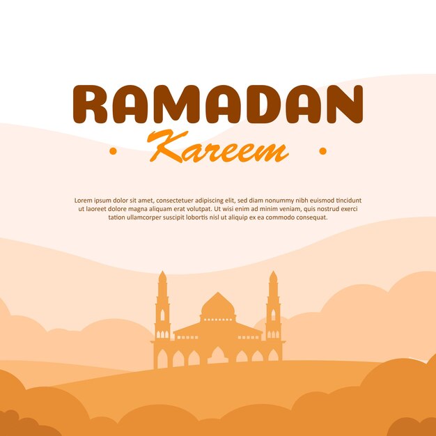 Illustration De Conception Plate Ramadan Kareem