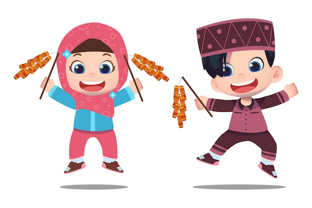 Illustration De Conception De Ramadhan Avec Des Personnages Mignons