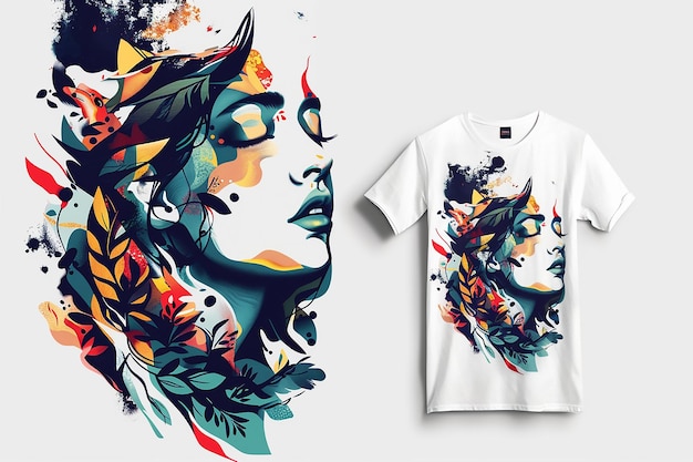 Une Illustration De Conception De T-shirt Dans Un Style Différent Dans Un Fond Différent