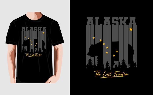 Illustration De Conception De T-shirt Typographie Alaska.