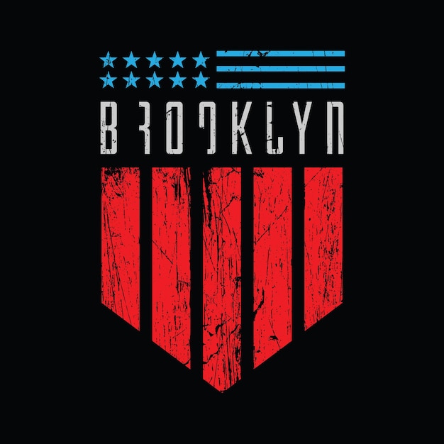 Illustration De Conception De T-shirt Vectoriel De Typographie De Brooklyn