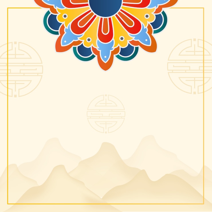 Vecteur illustration de conception traditionnelle coréenne dans le style gradient