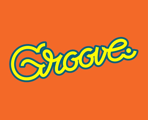 Illustration De Conception Typographie Mot Groove