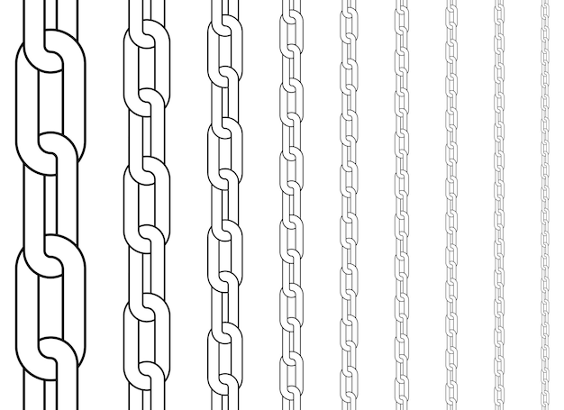 Illustration De Conception De Vecteur De Chaîne Isolée Sur Fond Blanc