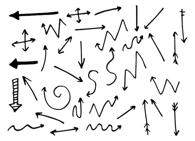 illustration de conception de vecteur de flèche isolée sur fond blanc