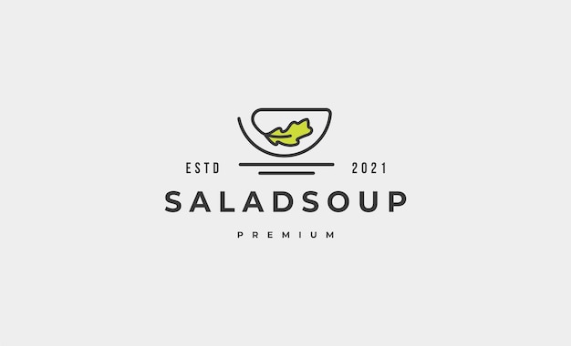 Vecteur illustration de conception de vecteur de logo de nourriture de salade