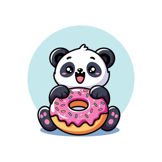 L'illustration de la conception vectorielle du panda mignon