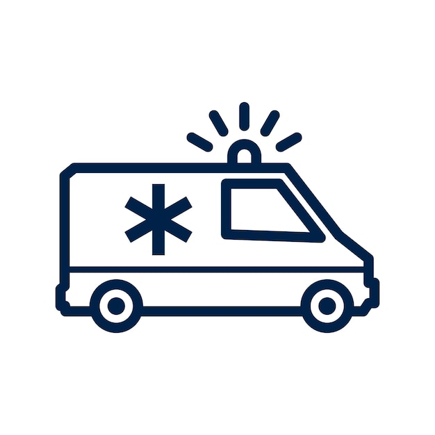 Vecteur illustration de la conception vectorielle de l'icône de l'ambulance