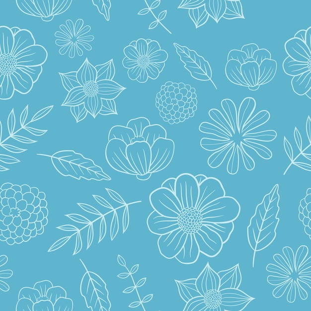 Illustration de conception vectorielle motif floral sans couture