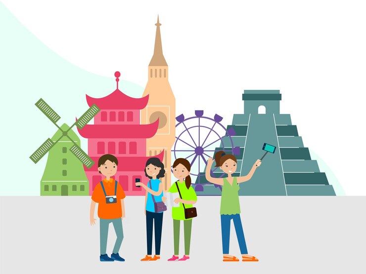 Vecteur illustration conceptuelle d'attractions élégante et belle