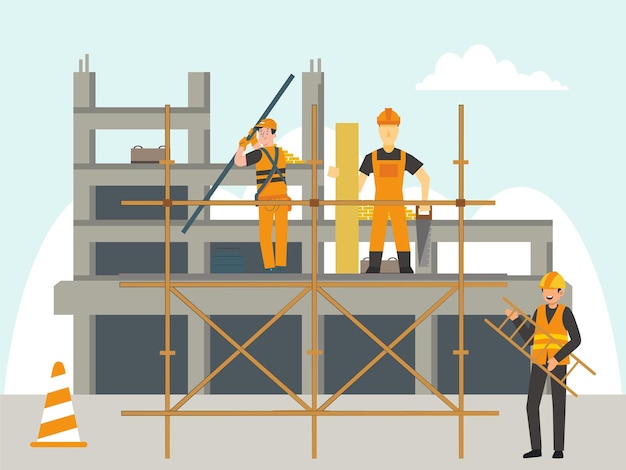 L'illustration conceptuelle de l'échafaudage est élégante et belle