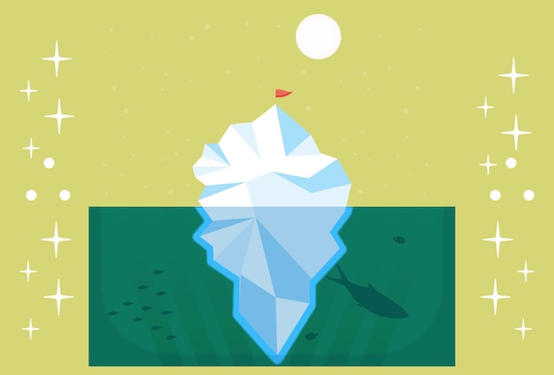 L'illustration conceptuelle de l'iceberg est élégante et belle