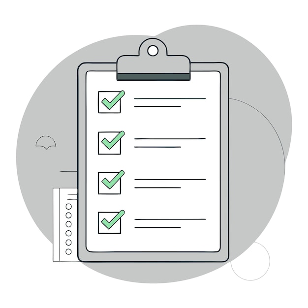 Illustration conceptuelle pour la création d'une liste de contrôle efficace