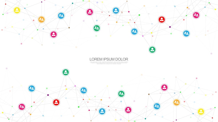 Vecteur illustration de la connexion des personnes et du concept de communication, réseau social.