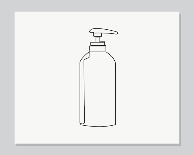 Illustration Continue D'une Ligne De Bouteille Cosmétique