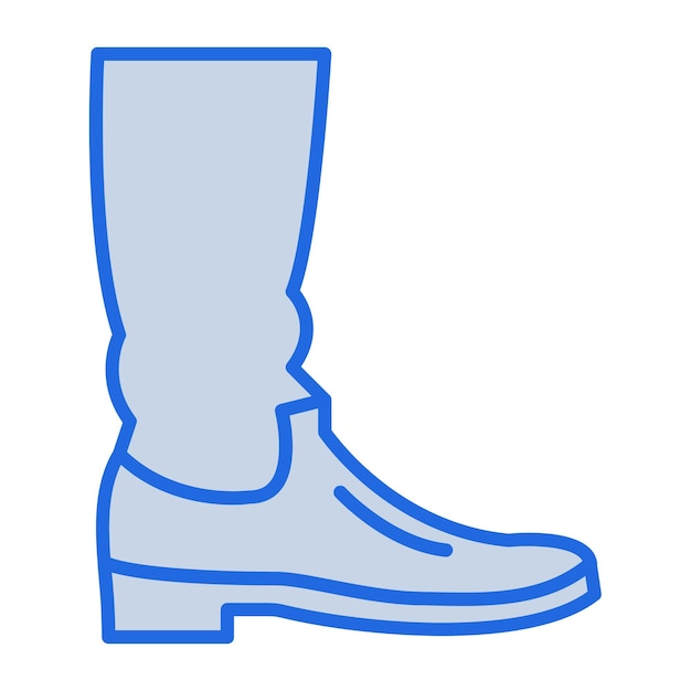 Illustration De La Couleur Bleue Des Bottes Sauvages