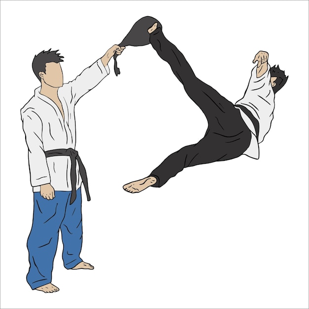 illustration de coup de taekwondo