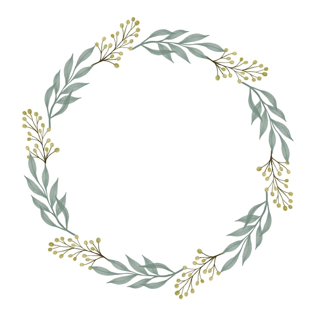 Illustration De Couronne Florale Verte