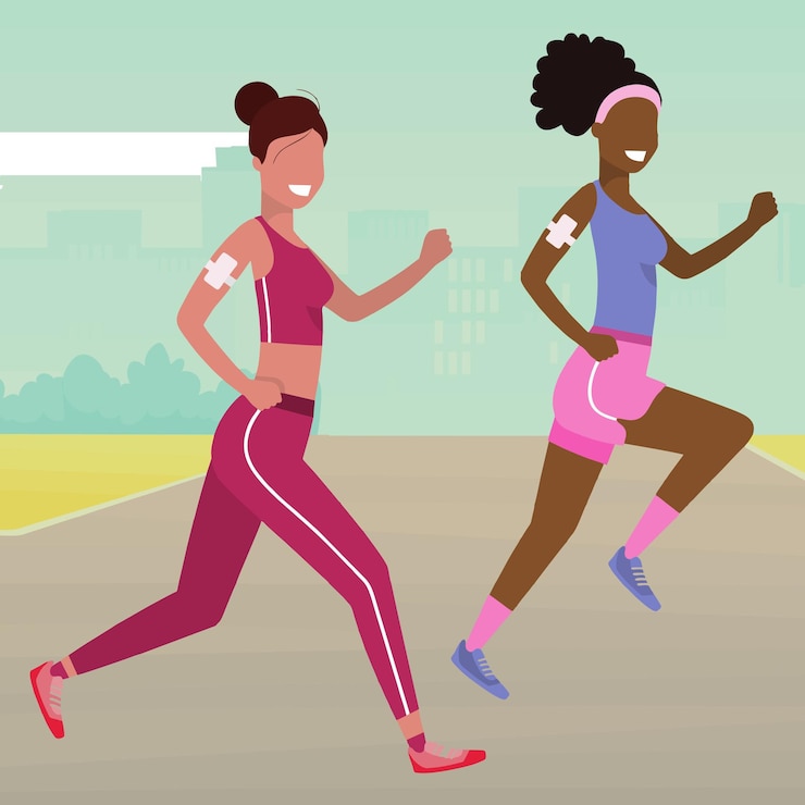 Vecteur illustration de la course du matin
