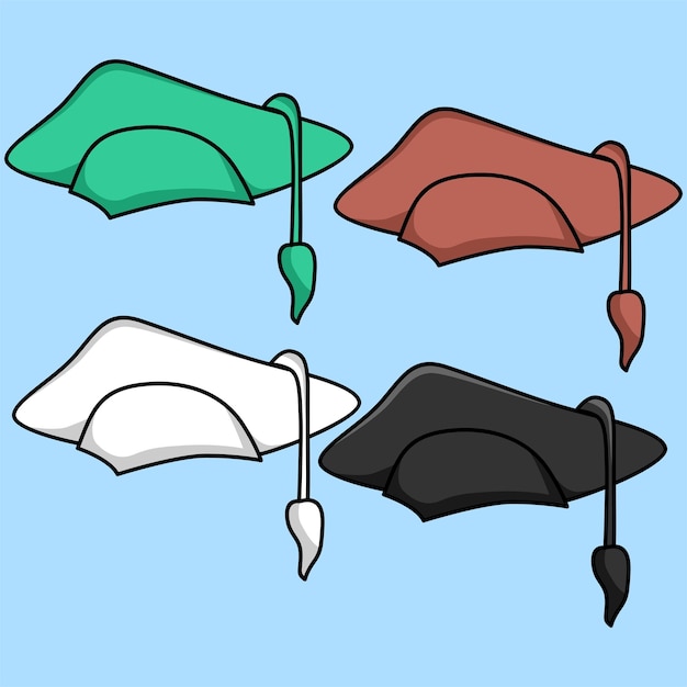 Illustration d'un couvre-chef ou d'un chapeau arabe avec une variété de beaux choix de couleurs