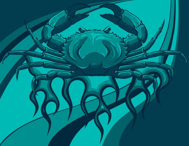 Illustration De Crabe Sur Fond Coloré