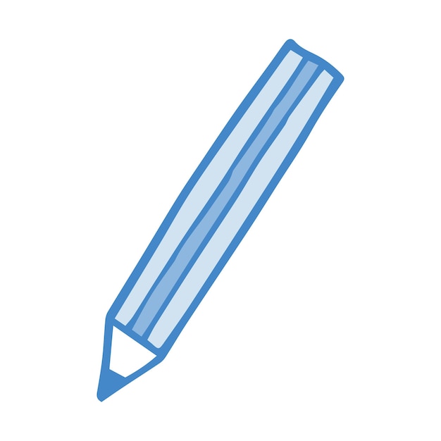 Illustration à crayon de dessin animé sur fond blanc