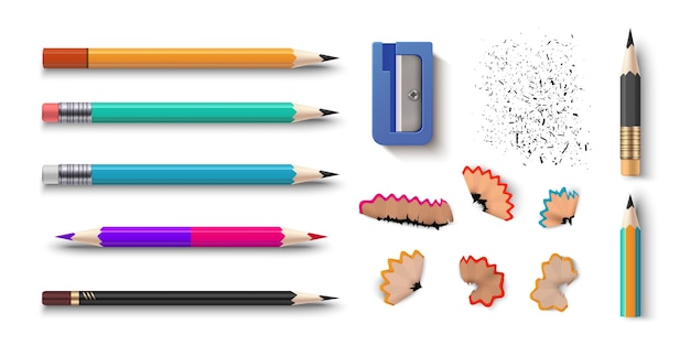 Illustration De Crayons Réalistes