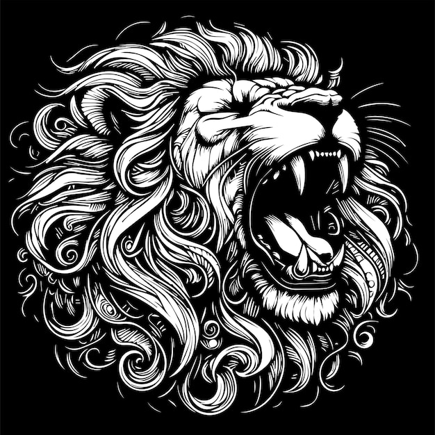 L'illustration créative artistique du lion