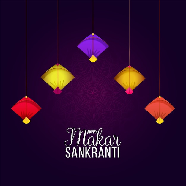 Illustration Créative De La Carte Happy Makar Sankranti