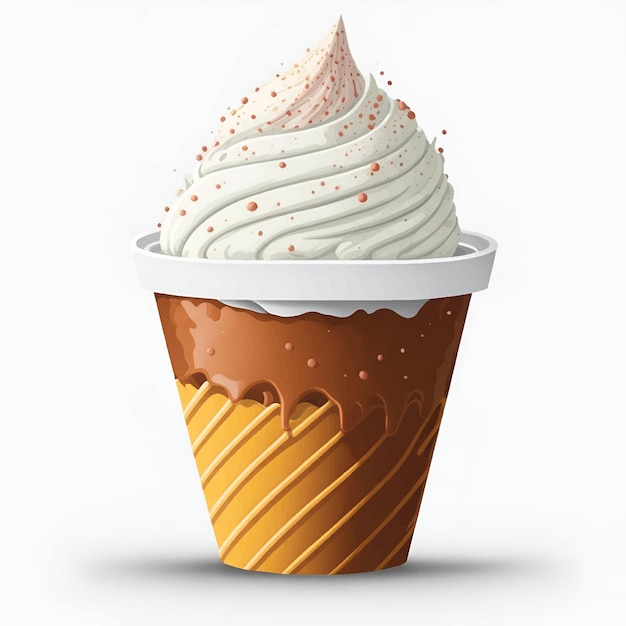 Illustration De La Crème Glacée Sur Fond Blanc Vector