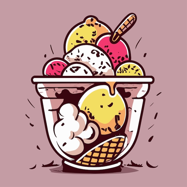 Illustration de la crème glacée