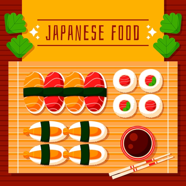 Illustration De Cuisine Japonaise Design Plat