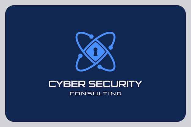 Vecteur illustration cyber security consulting logo vecteur technologie connexion numérique et signe de cadenas