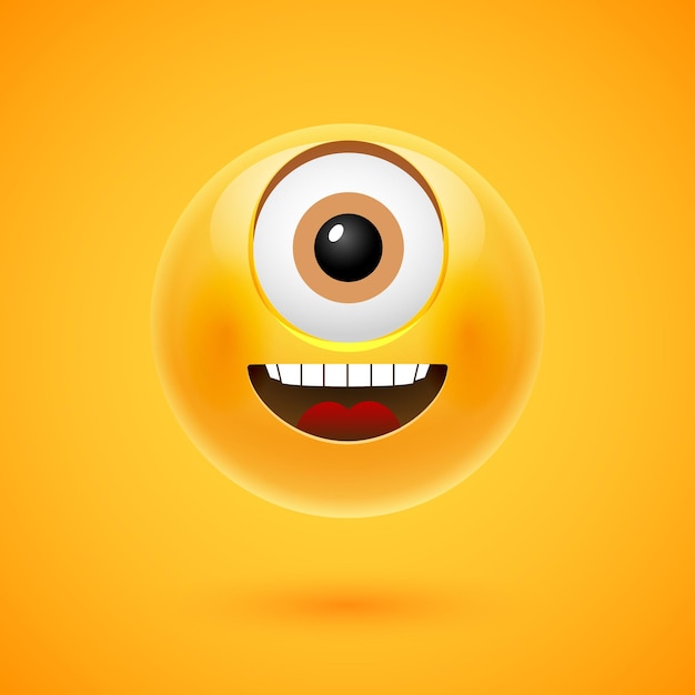 Illustration De Cyclpos Smiley Heureux.