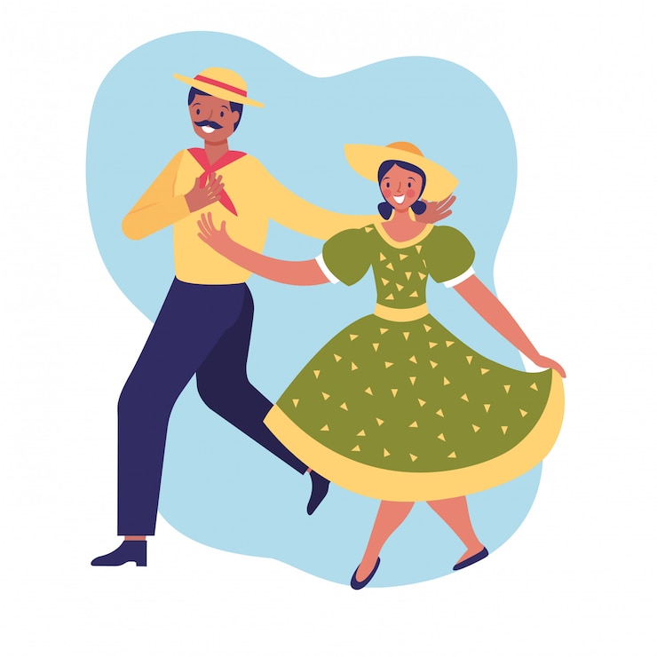 Vecteur illustration de danse de couple