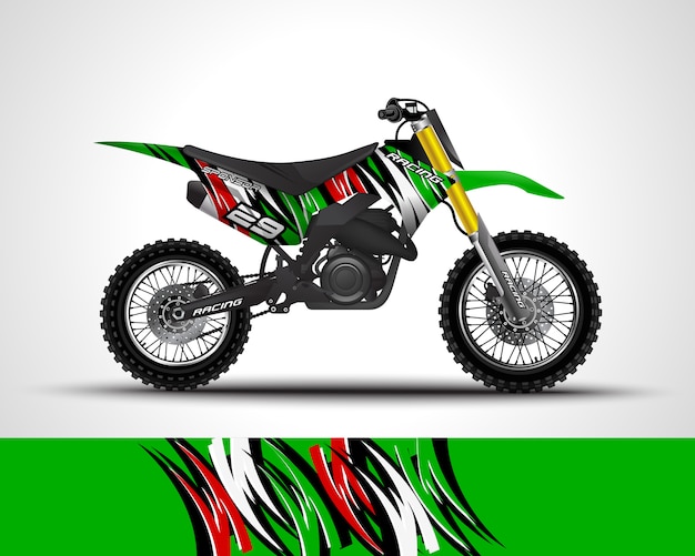 Illustration De Décalque De Motocross Wrap