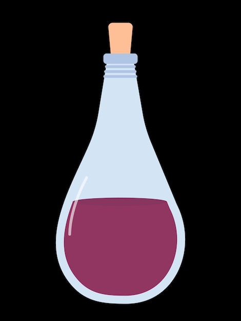 Illustration de décanteur de vin plat vectoriel