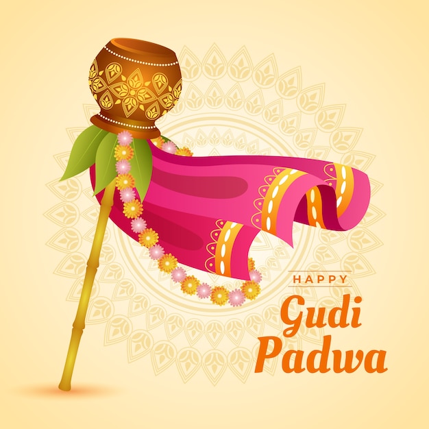 Illustration De Dégradé Gudi Padwa