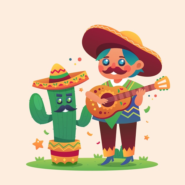 Illustration Dégradée Pour La Célébration Du Cinco De Mayo