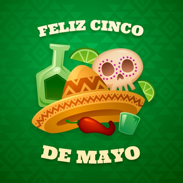 Illustration Dégradée Pour La Célébration Du Cinco De Mayo