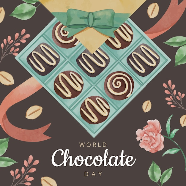 Illustration De Délicieux Chocolat Aquarelle