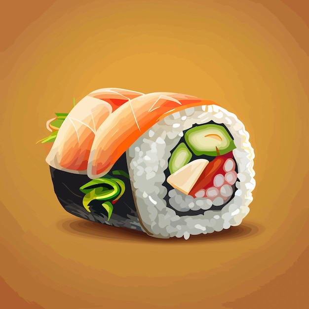 Illustration de délicieux sushis japonais