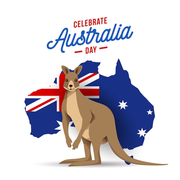 Illustration De Design Plat De Jour De L'australie